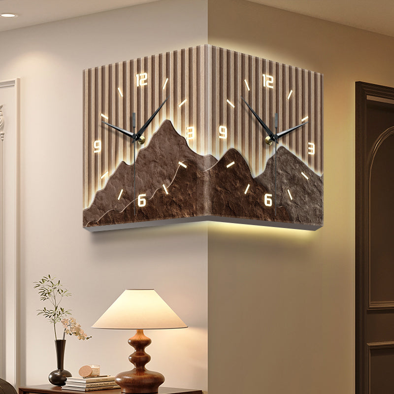 New fashion stripe Corner clock Series2c decoration wall  lamp LED