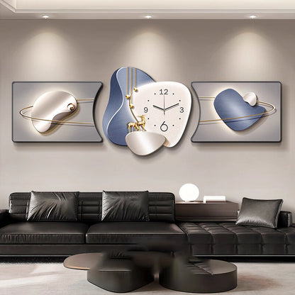 Light luxury metal clock Simple yet luxurious Creative Clock creative design decoration wall painting clock