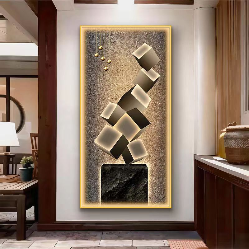Golden Sailboat living room Crystal Porcelain wall Decorative Painting