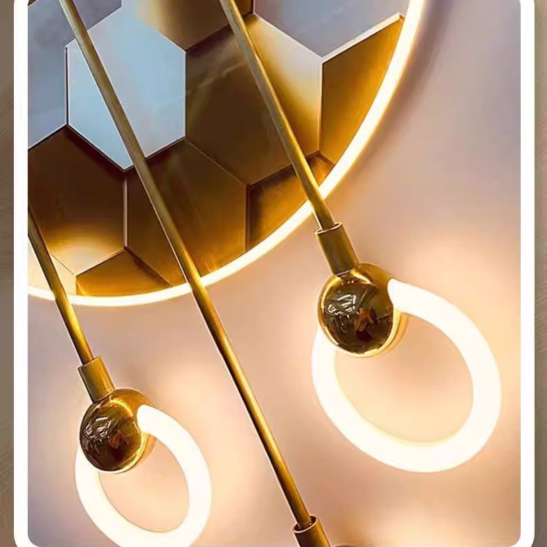 Abstract scene 3D Elephant mother and elephant baby decorative murals hanging LED