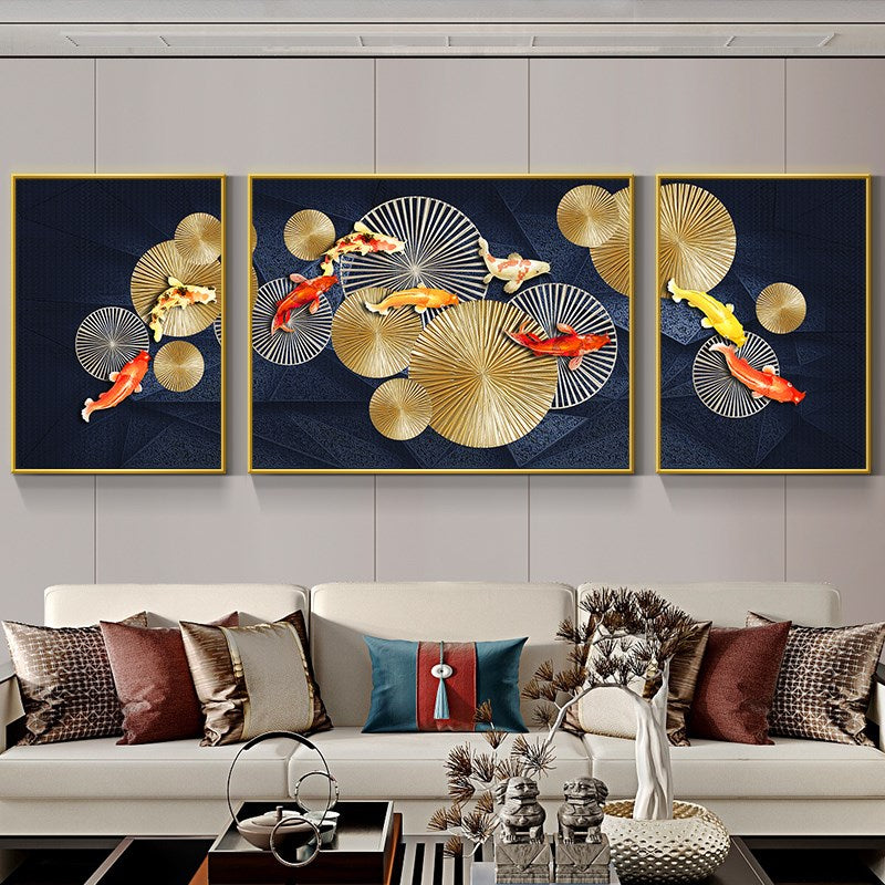 3in1 Abstract Natural Landscape Crystal Porcelain decorative Wall Painting