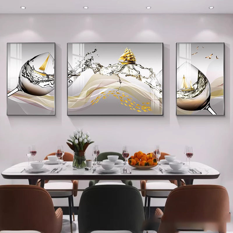 3 in1 Sports celebrities Crystal Porcelain wall painting Nordic
