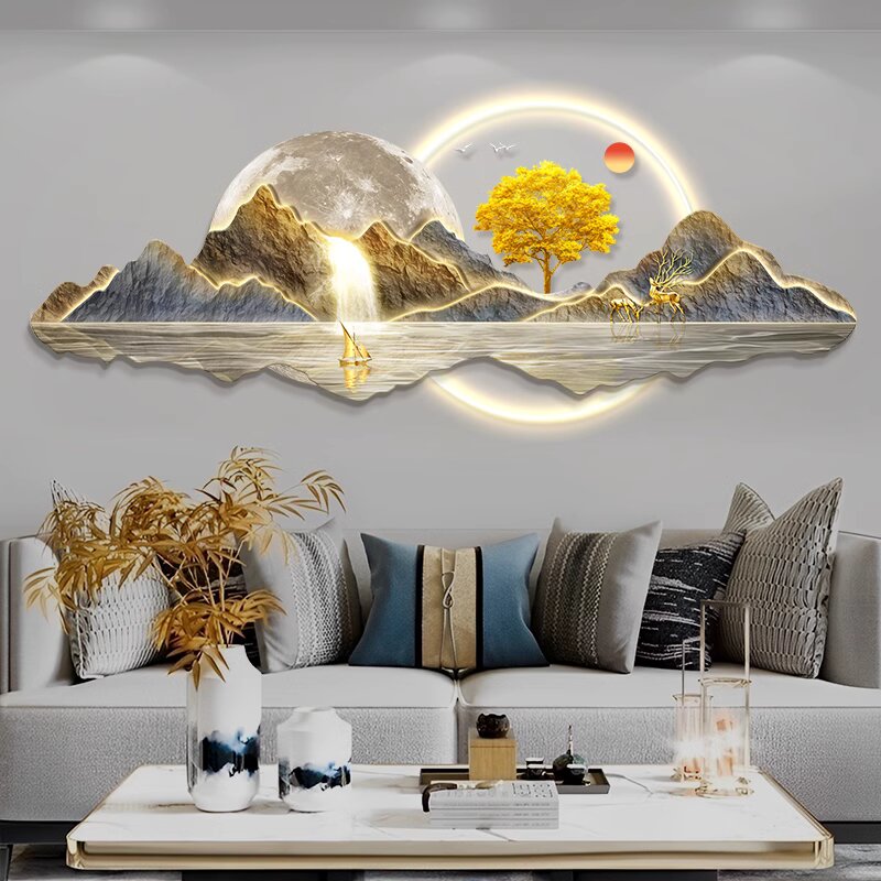 Light luxury metal creative design decoration wallart painting