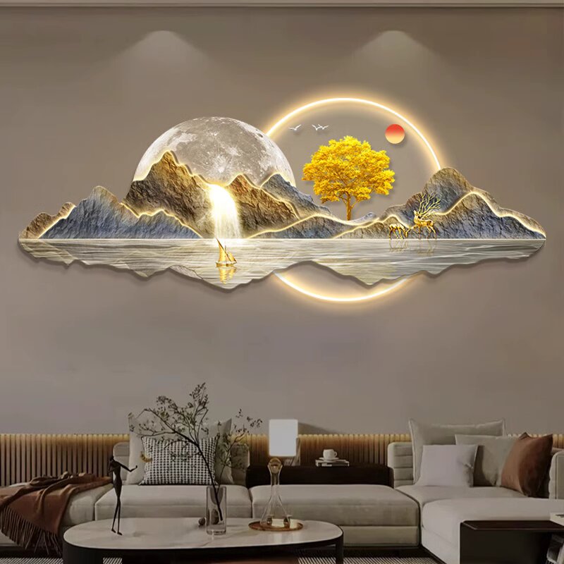 Light luxury metal creative design decoration wallart painting