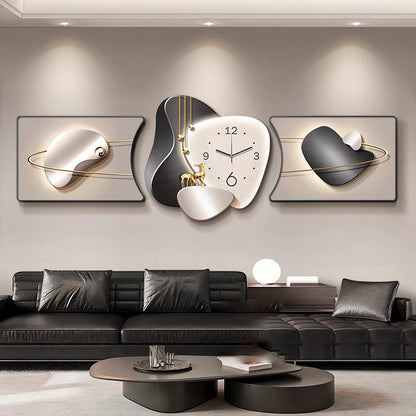 Light luxury metal clock Simple yet luxurious Creative Clock creative design decoration wall painting clock