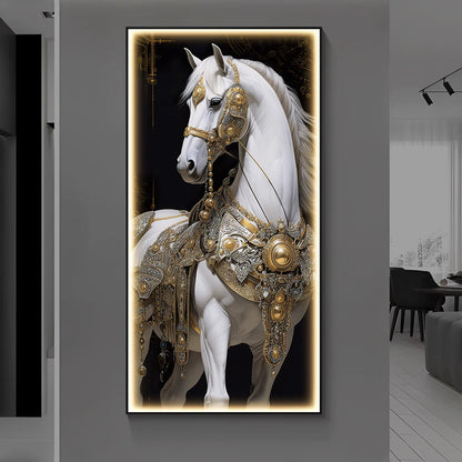 Abstract horse 3D decorative murals hanging LED Crystal Porcelain Painting