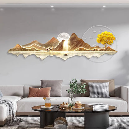 Light luxury metal creative design decoration wallart painting