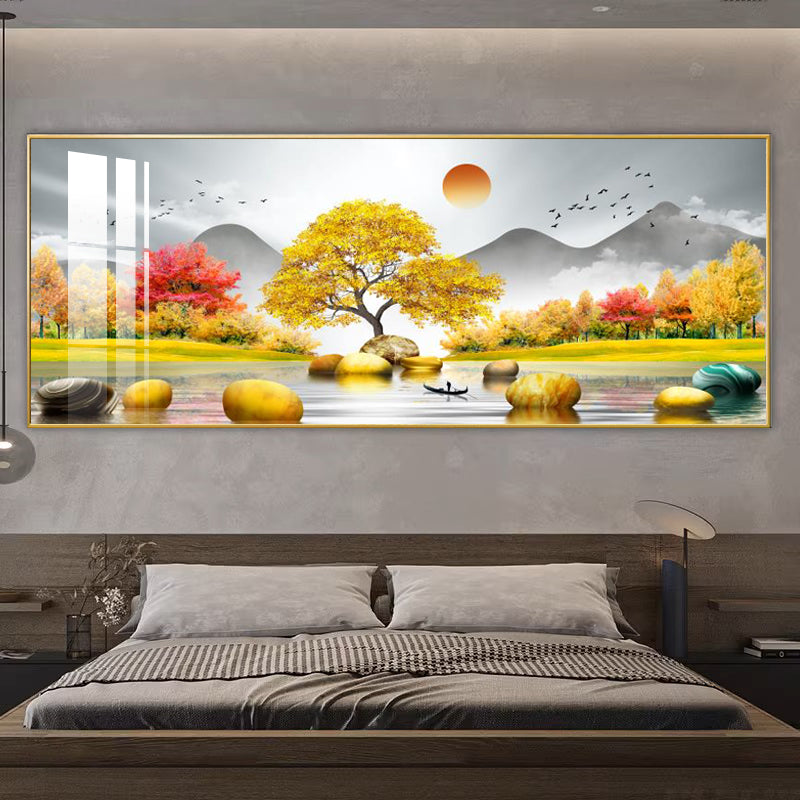 Banner Animal landscap decorative painting Crystal porcelain painting