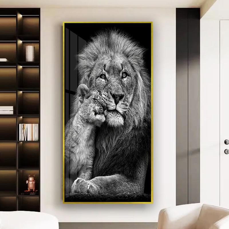 Crystal porcelain painting decoration wall Painting Decorative lions