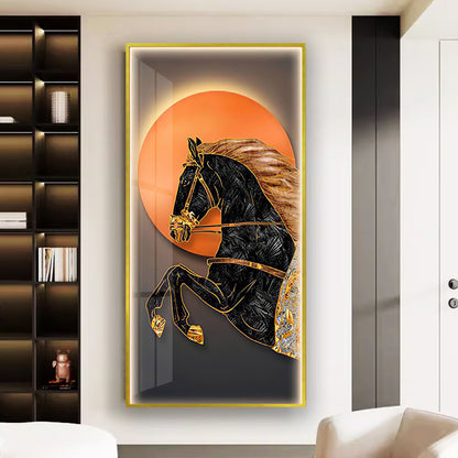 Crystal porcelain painting decoration wall Painting Decorative  horse