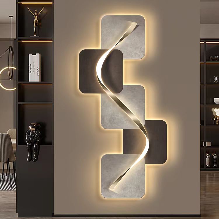 Exquisite Square puzzle decoration wall hanging lamp LED