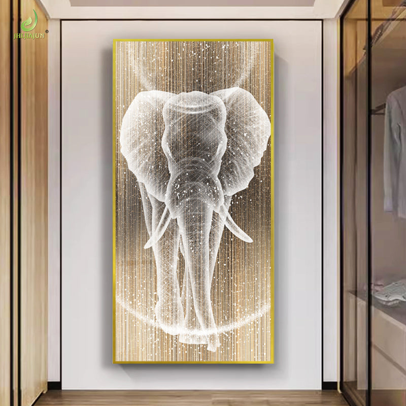 Crystal porcelain painting decoration wall Painting Decorative elephant