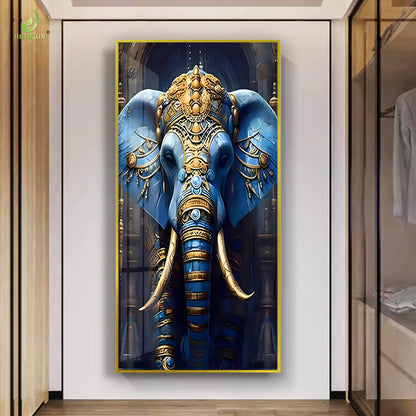 Crystal porcelain painting decoration wall Painting Decorative elephant