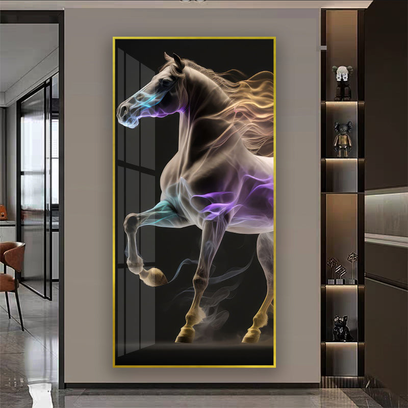 Crystal porcelain painting decoration wall Painting Decorative  horse