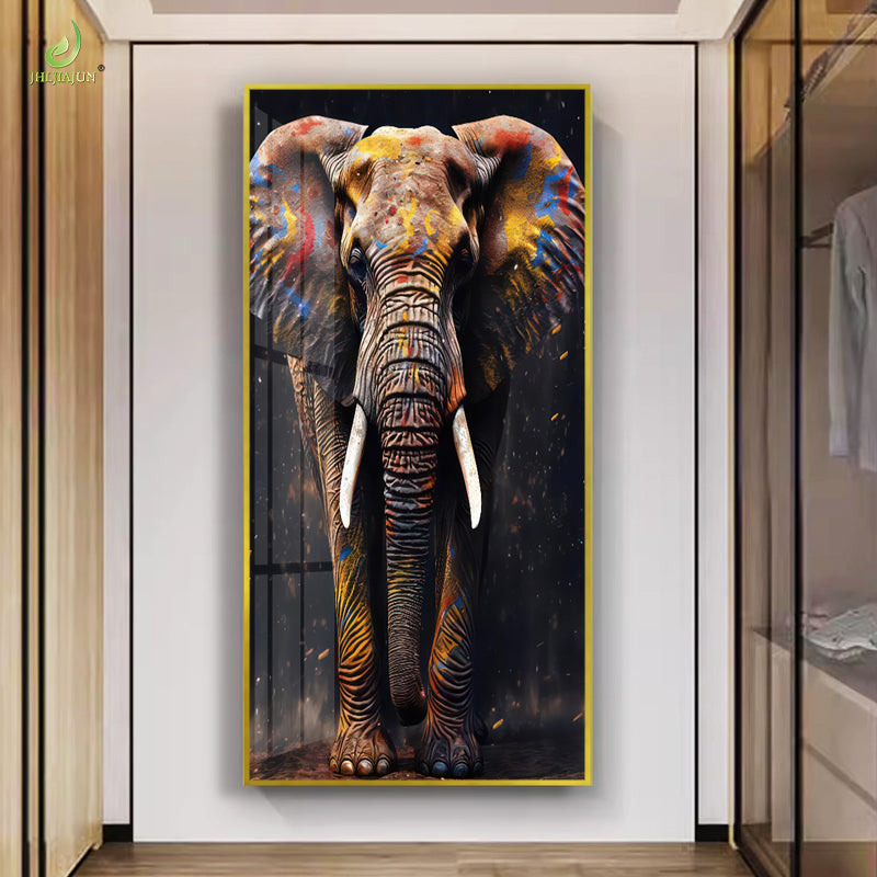 Crystal porcelain painting decoration wall Painting Decorative elephant