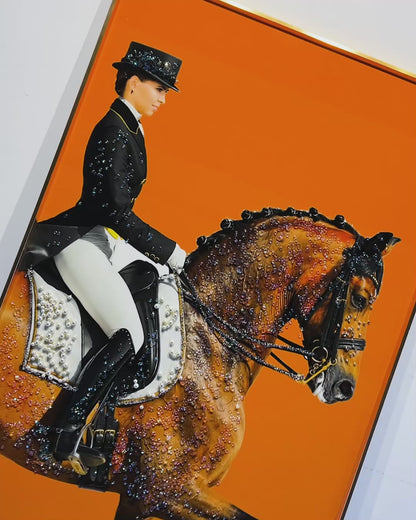 Nordic animal crystal porcelain painting LED wallart hanging picture