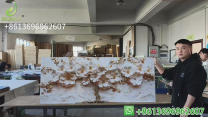 Auspicious plants landscape Crystal Porcelain Wall Painting