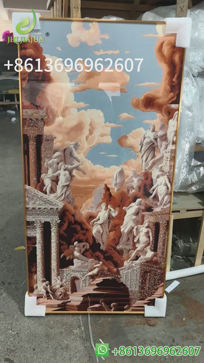 Abstract Abstract Palace Landscape crystal porcelain painting decorative popular LED