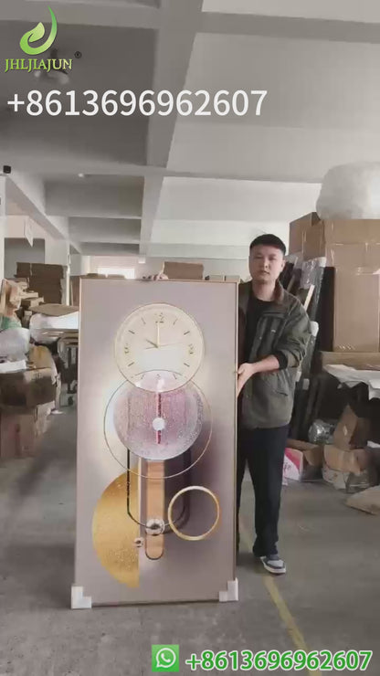 Exquisite Modern Abstract Geometric Images Crystal Porcelain Painting LED