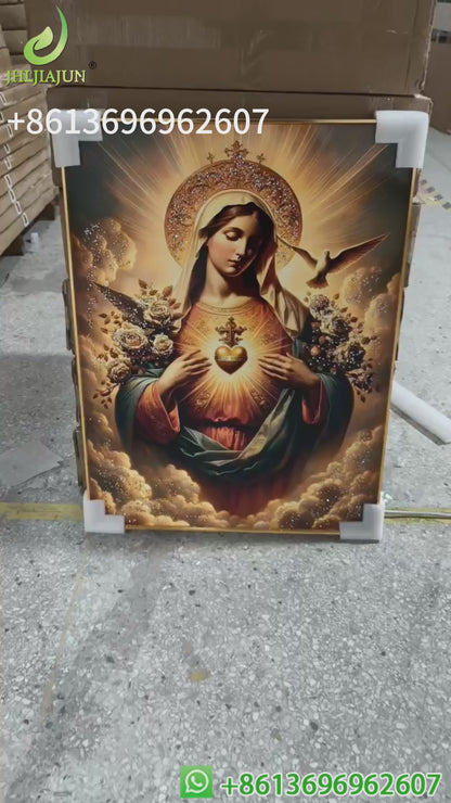 Home Decorative Luxurious Crystal Porcelain Paintings of God Statues