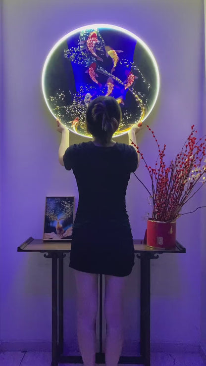 High-end The animals  crystal porcelain painting round apricot decorative painting