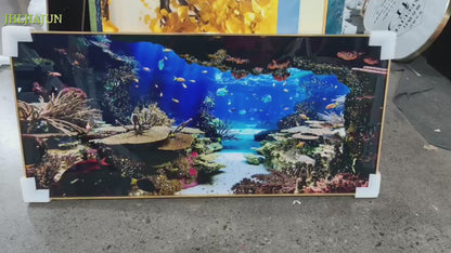 Abstract Underwater World Landscape Crystal Porcelain Painting decoration wallart