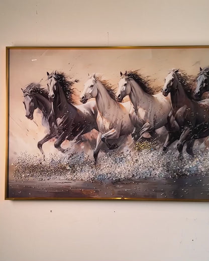 Golden Deer&Tree Abstract decorative painting