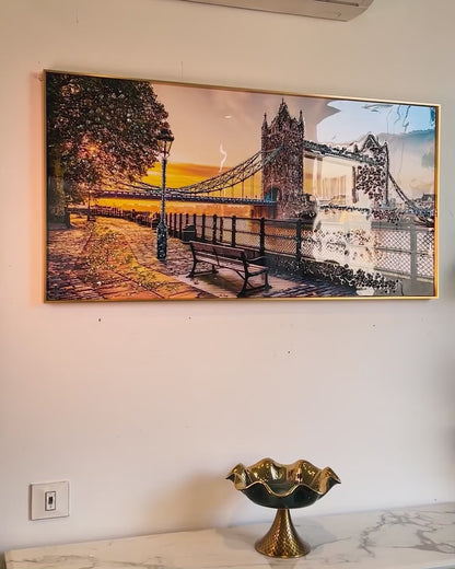 Modern Landscape Crystal Porcelain Painting Decorative art