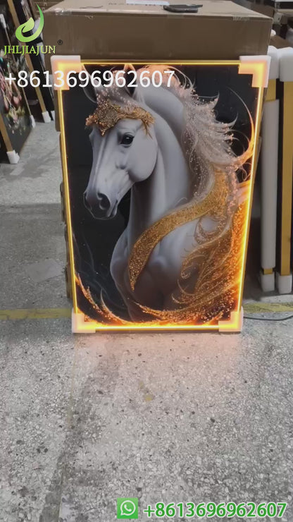 Boutique animals LED Crystal Porcelain Wall Decorative Painting