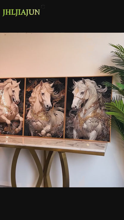 3 in 1 Modern horse painting Decorative art