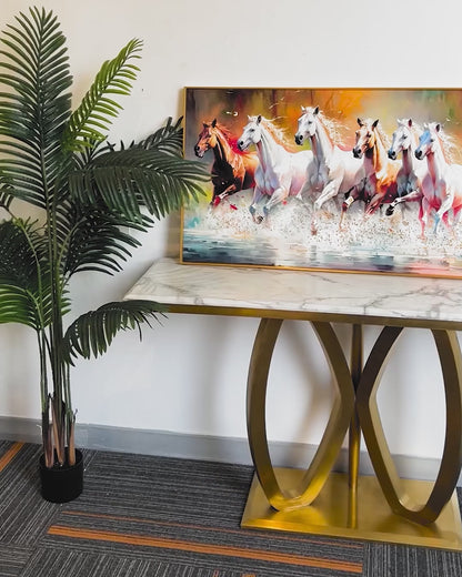 Crystal Porcelain Painting of a Steed Abstract decorative LED painting