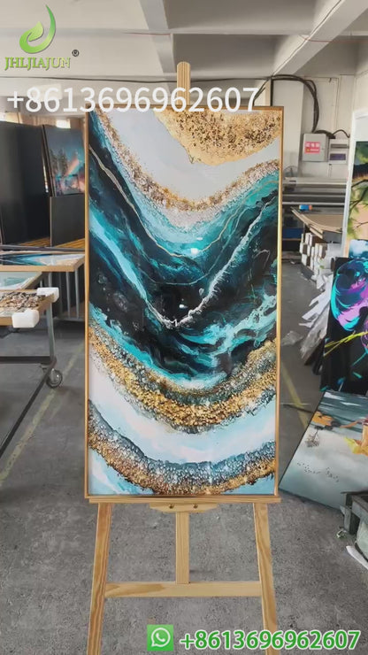 Auspicious Abstract graphic art Crystal Porcelain Wall Painting