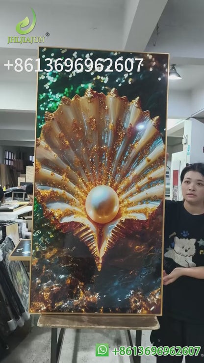 Beautiful sunset shell the seaside beach wall Painting Decorative art LED