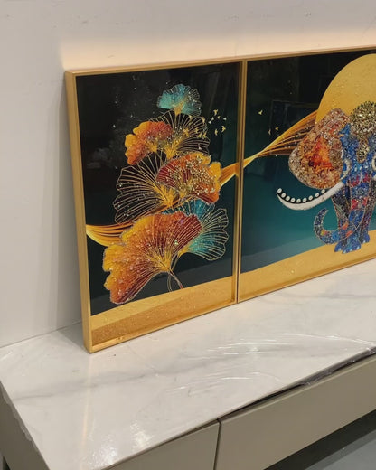 3in1 abstract graphics Crystal Porcelain decorative Wall Painting