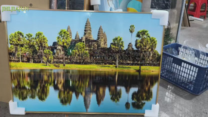 Banner Landscape scenery Crystal Porcelain Painting wall art