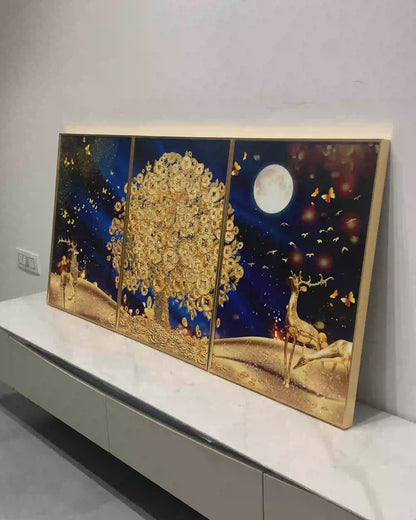 3 in 1 Modern 3d Special flower crystal porcelain painting