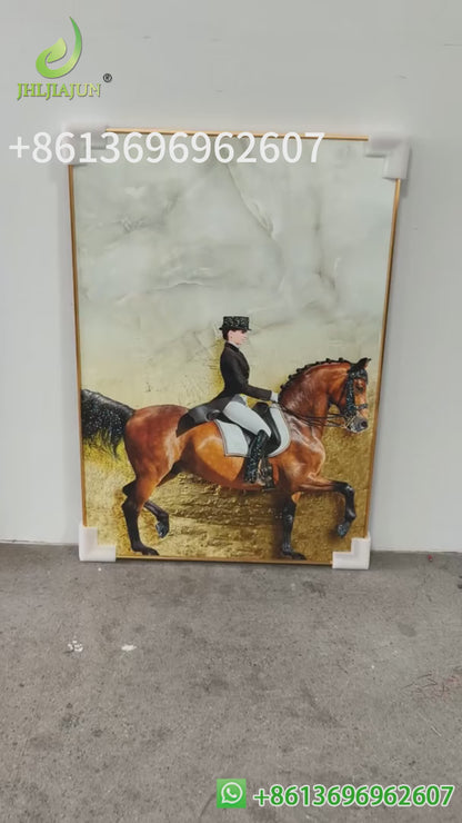 Abstract animals horse decorative painting LED light homedecor