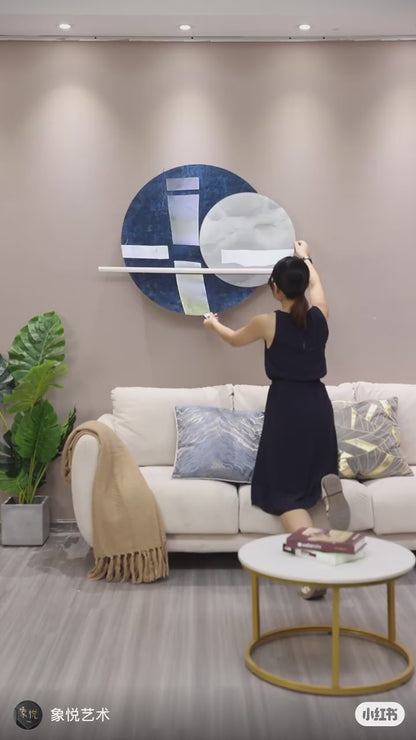 Exquisite circular art decoration Round wall-mounted hanging lamp LED