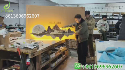 Light luxury metal creative design decoration wallart painting